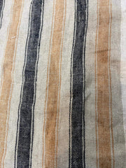 Browne and Black Ticking Stripe Upholstery Fabric//Stripe Upholstery Fabric// Browne and Black Fabric by the Yard, Pillow cover - Rohiyaan